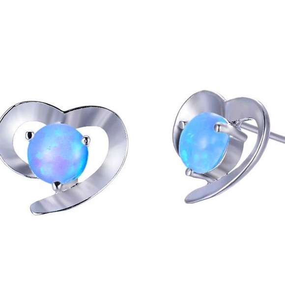 Sterling Silver Stud Earrings - Picture 2 of 2